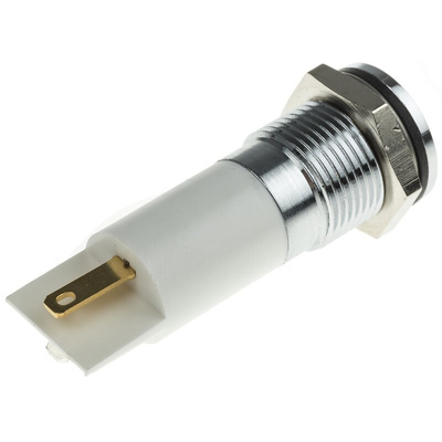 RS PRO Orange Panel Mount Indicator, 21.6 → 26.4V dc, 14mm Mounting Hole Size, IP67