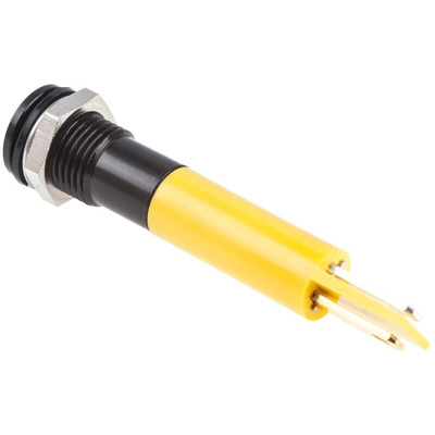 RS PRO Yellow Panel Mount Indicator, 110V ac, 8mm Mounting Hole Size, IP67