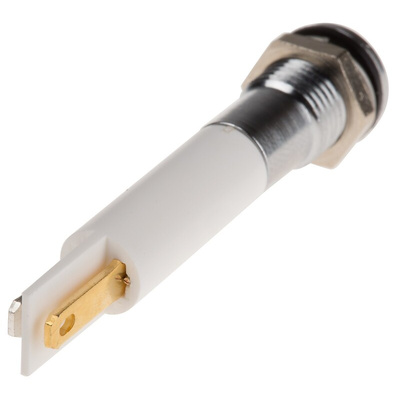 RS PRO White Panel Mount Indicator, 220V ac, 8mm Mounting Hole Size, IP67
