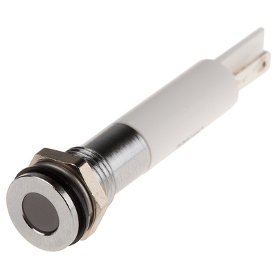 RS PRO White Panel Mount Indicator, 220V ac, 8mm Mounting Hole Size, IP67