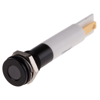 RS PRO White Panel Mount Indicator, 220V ac, 8mm Mounting Hole Size, IP67