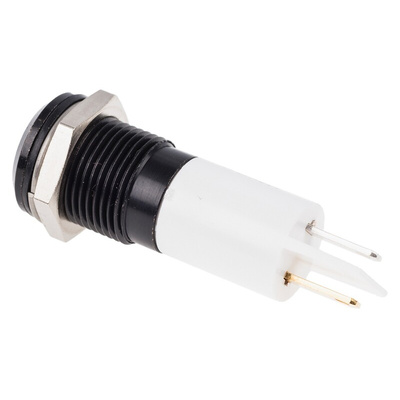RS PRO White Panel Mount Indicator, 220V ac, 14mm Mounting Hole Size, Faston, Solder Lug Termination, IP67
