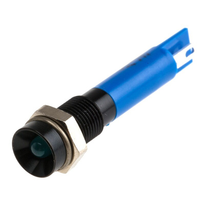 RS PRO Blue Panel Mount Indicator, 24V dc, 6mm Mounting Hole Size, Solder Tab Termination