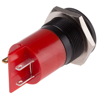 RS PRO Red Panel Mount Indicator, 48 → 65V dc, 22mm Mounting Hole Size