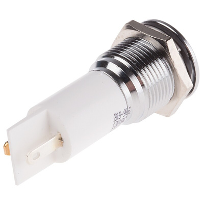 RS PRO White Panel Mount Indicator, 130V ac, 16mm Mounting Hole Size, Solder Tab Termination