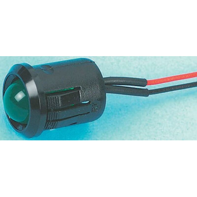 RS PRO Yellow Panel Mount Indicator, 2V dc, 14mm Mounting Hole Size, Lead Wires Termination