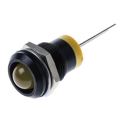RS PRO Yellow Panel Mount Indicator, 2V dc, 12mm Mounting Hole Size