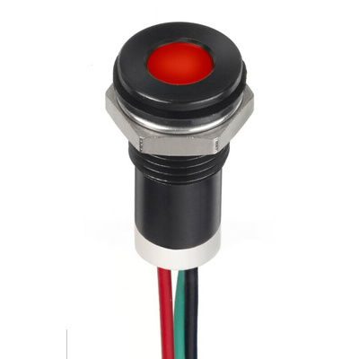 RS PRO Red, Yellow Panel Mount Indicator, 24V dc, 8mm Mounting Hole Size, Lead Wires Termination, IP67