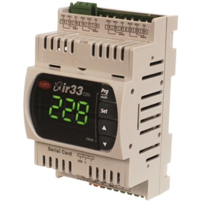 Carel DN33 PID Temperature Controller, 144 x 70mm, 1 Output Relay, 12 → 24 V ac, 12 → 30 V dc Supply