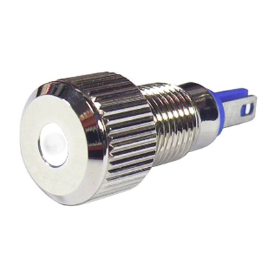 RS PRO White Panel Mount Indicator, 24V, 8mm Mounting Hole Size, Lead Wires Termination, IP67