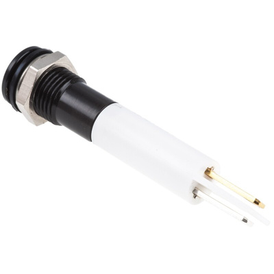 RS PRO Orange Panel Mount Indicator, 21.6 → 26.4V dc, 6mm Mounting Hole Size, IP67