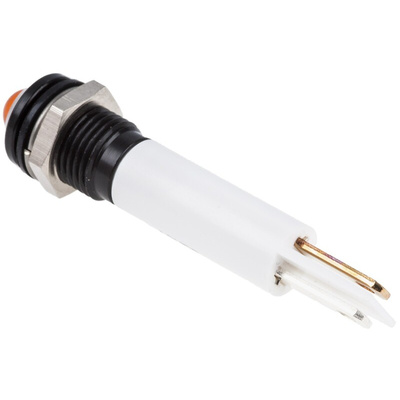 RS PRO Orange Panel Mount Indicator, 10.8 → 13.2V dc, 8mm Mounting Hole Size, IP67