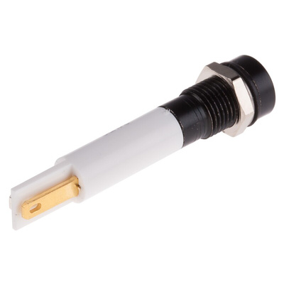 RS PRO Orange Panel Mount Indicator, 21.6 → 26.4V dc, 8mm Mounting Hole Size, IP67