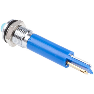 RS PRO Blue Panel Mount Indicator, 110V ac, 8mm Mounting Hole Size, IP67