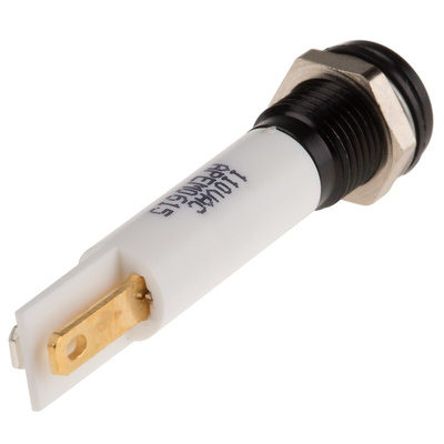 RS PRO White Panel Mount Indicator, 110V ac, 8mm Mounting Hole Size, IP67