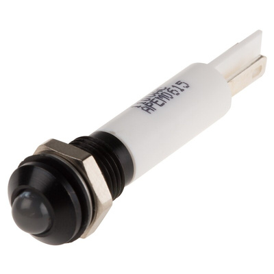 RS PRO White Panel Mount Indicator, 110V ac, 8mm Mounting Hole Size, IP67