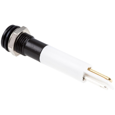 RS PRO White Panel Mount Indicator, 110V ac, 8mm Mounting Hole Size, IP67