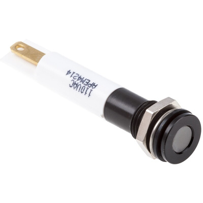 RS PRO White Panel Mount Indicator, 110V ac, 8mm Mounting Hole Size, IP67