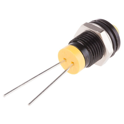 RS PRO Yellow Panel Mount Indicator, 2V dc, 8mm Mounting Hole Size, IP67