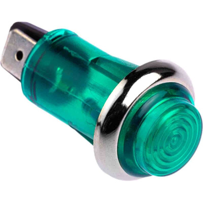 CAMDENBOSS Green Neon Panel Mount Indicator, 240V, 13mm Mounting Hole Size