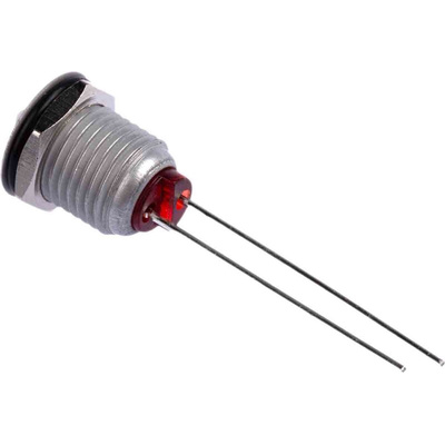 Bulgin Green Panel Mount Indicator, 2.2V dc, 8mm Mounting Hole Size, Lead Wires Termination