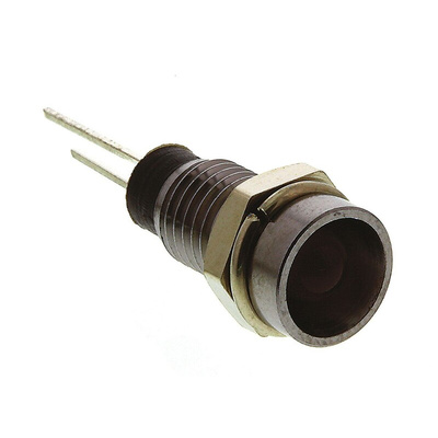 Bulgin Red Panel Mount Indicator, 2V, 6.1mm Mounting Hole Size, Lead Wires Termination