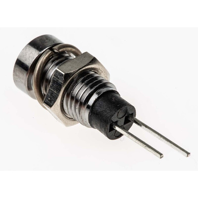 Bulgin Green Panel Mount Indicator, 2.1V, 6.1mm Mounting Hole Size, Lead Wires Termination