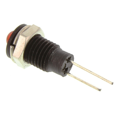 Bulgin Red Panel Mount Indicator, 2V, 6.1mm Mounting Hole Size, Lead Wires Termination