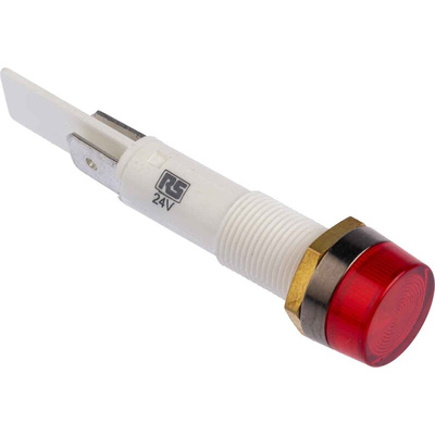 Arcolectric (Bulgin) Ltd Red Neon Panel Mount Indicator, 24V, 10mm Mounting Hole Size