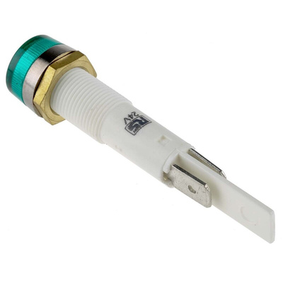 Arcolectric (Bulgin) Ltd Green Neon Panel Mount Indicator, 24V, 10mm Mounting Hole Size