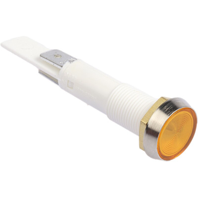 Arcolectric (Bulgin) Ltd Orange Neon Panel Mount Indicator, 230V ac, 10mm Mounting Hole Size