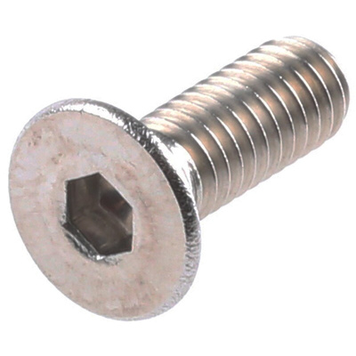 RS PRO Plain Stainless Steel Hex Socket Countersunk Screw, ISO 10642, M8 x 80mm