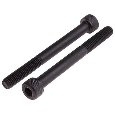 RS PRO Black, Self-Colour Steel Hex Socket Cap Screw, DIN 912, M16 x 55mm