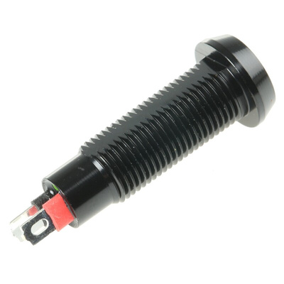 Marl Green Panel Mount Indicator, 5V dc, 8.1mm Mounting Hole Size, Solder Tab Termination