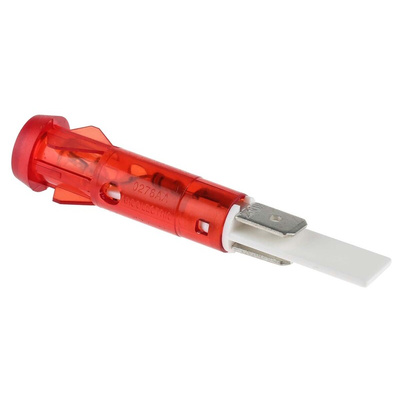 Arcolectric (Bulgin) Ltd Red Neon Panel Mount Indicator, 230V ac, 9.5mm Mounting Hole Size