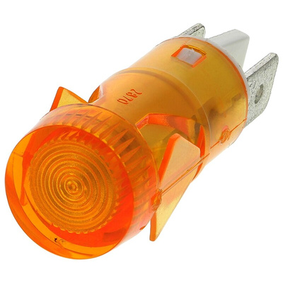 Arcolectric (Bulgin) Ltd Orange Neon Panel Mount Indicator, 230V ac, 12.7mm Mounting Hole Size