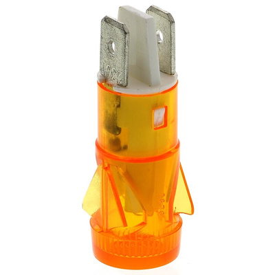 Arcolectric (Bulgin) Ltd Orange Neon Panel Mount Indicator, 230V ac, 12.7mm Mounting Hole Size