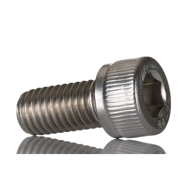 RS PRO Plain Stainless Steel Hex Socket Countersunk Screw, DIN 912, M10 x 20mm
