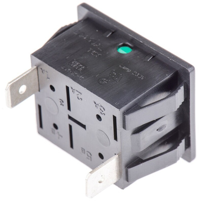 Arcolectric (Bulgin) Ltd Green Neon Panel Mount Indicator, 230V ac, 30 x 22.1mm Mounting Hole Size