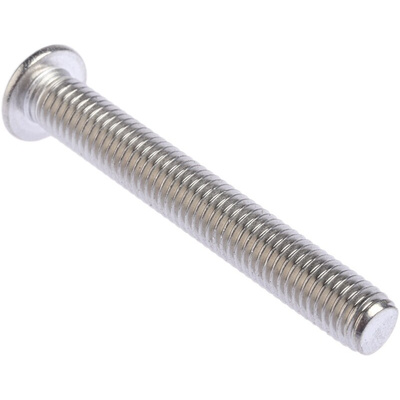 RS PRO Plain Stainless Steel Hex Socket Button Screw, ISO 7380, M8 x 60mm