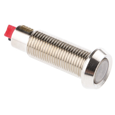 Marl Green Panel Mount Indicator, 24V dc, 8.1mm Mounting Hole Size, Solder Tab Termination, IP67