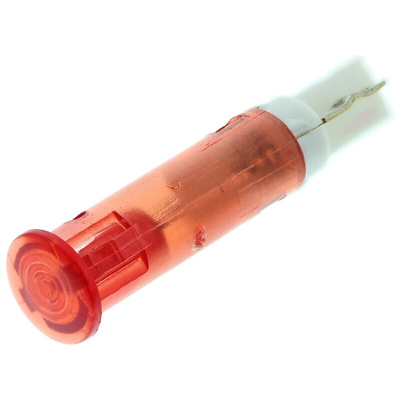 Signal Construct Red Panel Mount Indicator, 24 → 28V, 5mm Mounting Hole Size, Solder Tab Termination