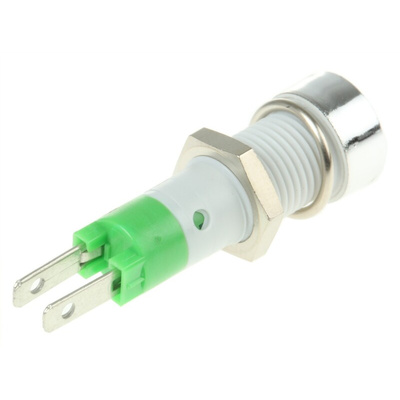 Signal Construct Green Panel Mount Indicator, 24 → 28V, 8mm Mounting Hole Size