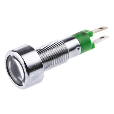Signal Construct Green Panel Mount Indicator, 24 → 28V, 8mm Mounting Hole Size