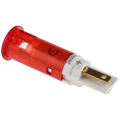 Signal Construct Red Panel Mount Indicator, 24 → 28V, 10mm Mounting Hole Size