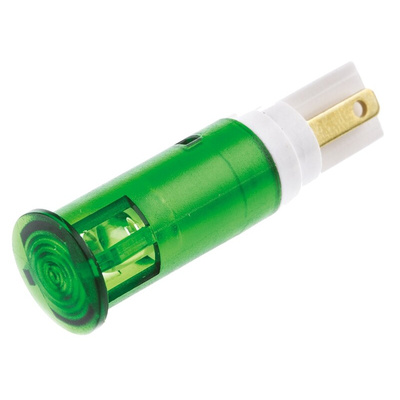 Signal Construct Green Panel Mount Indicator, 24 → 28V, 10mm Mounting Hole Size