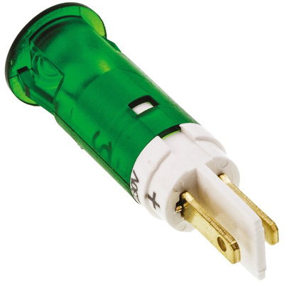 Signal Construct Green Panel Mount Indicator, 230V, 10mm Mounting Hole Size