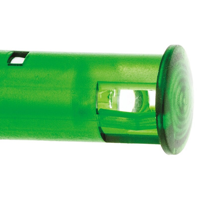 Signal Construct Green Panel Mount Indicator, 230V, 10mm Mounting Hole Size