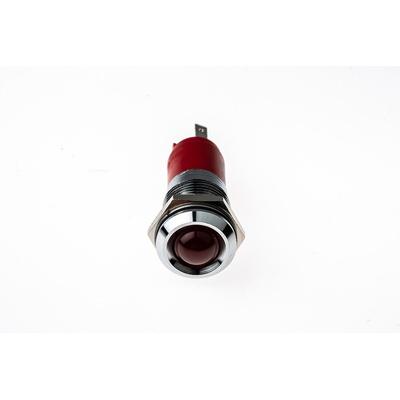 CML Innovative Technologies Red Panel Mount Indicator, 24V, 14mm Mounting Hole Size, Solder Tab Termination, IP67