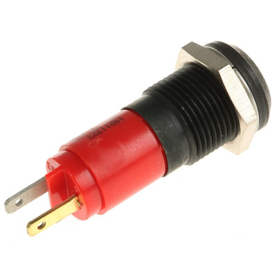 CML Innovative Technologies Red Panel Mount Indicator, 24V, 14mm Mounting Hole Size, Solder Tab Termination, IP67